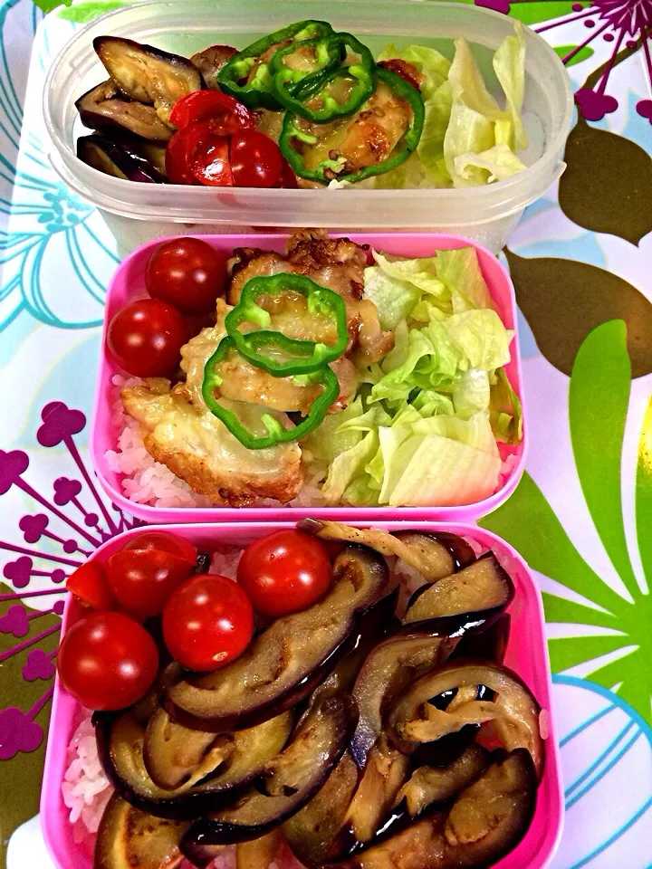 お弁当！手前ふたつが私の、奥のが旦那さまの。|伊万里さん