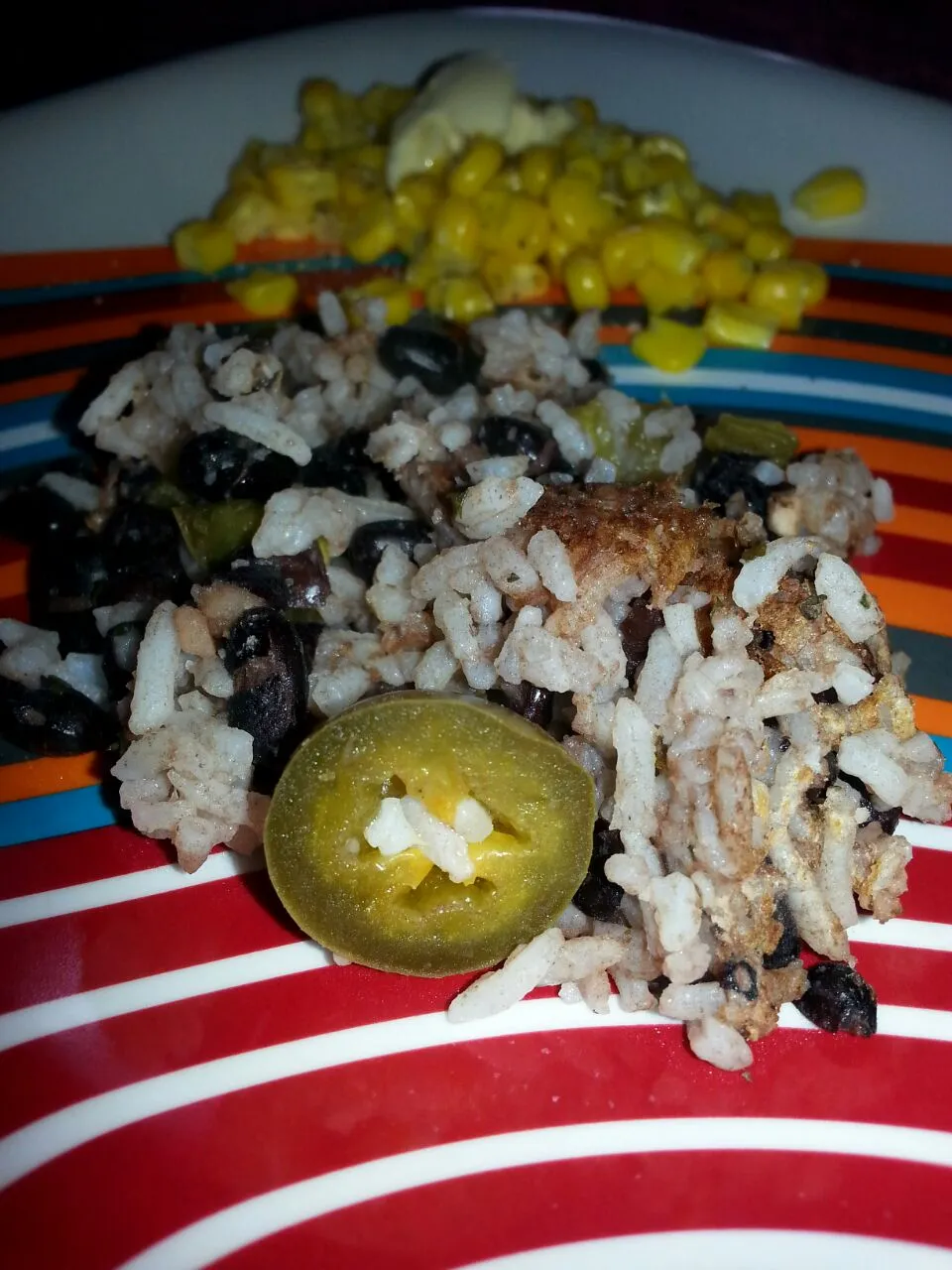 black beans and rice and corn.  Happy Cinco Demayo! !★★|Polly Gelfusoさん