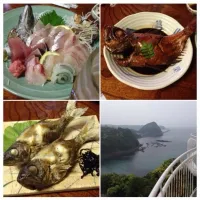 Snapdishの料理写真:下田の夜は魚！金目煮付けは最高|ルルロロさん