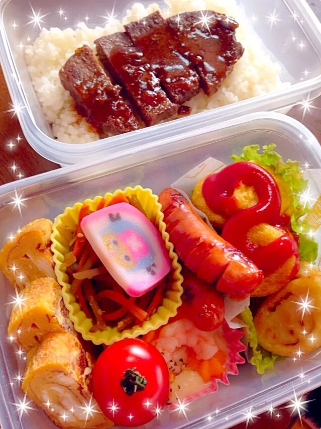 Snapdishの料理写真:息子の塾弁当⭐️|みきさん