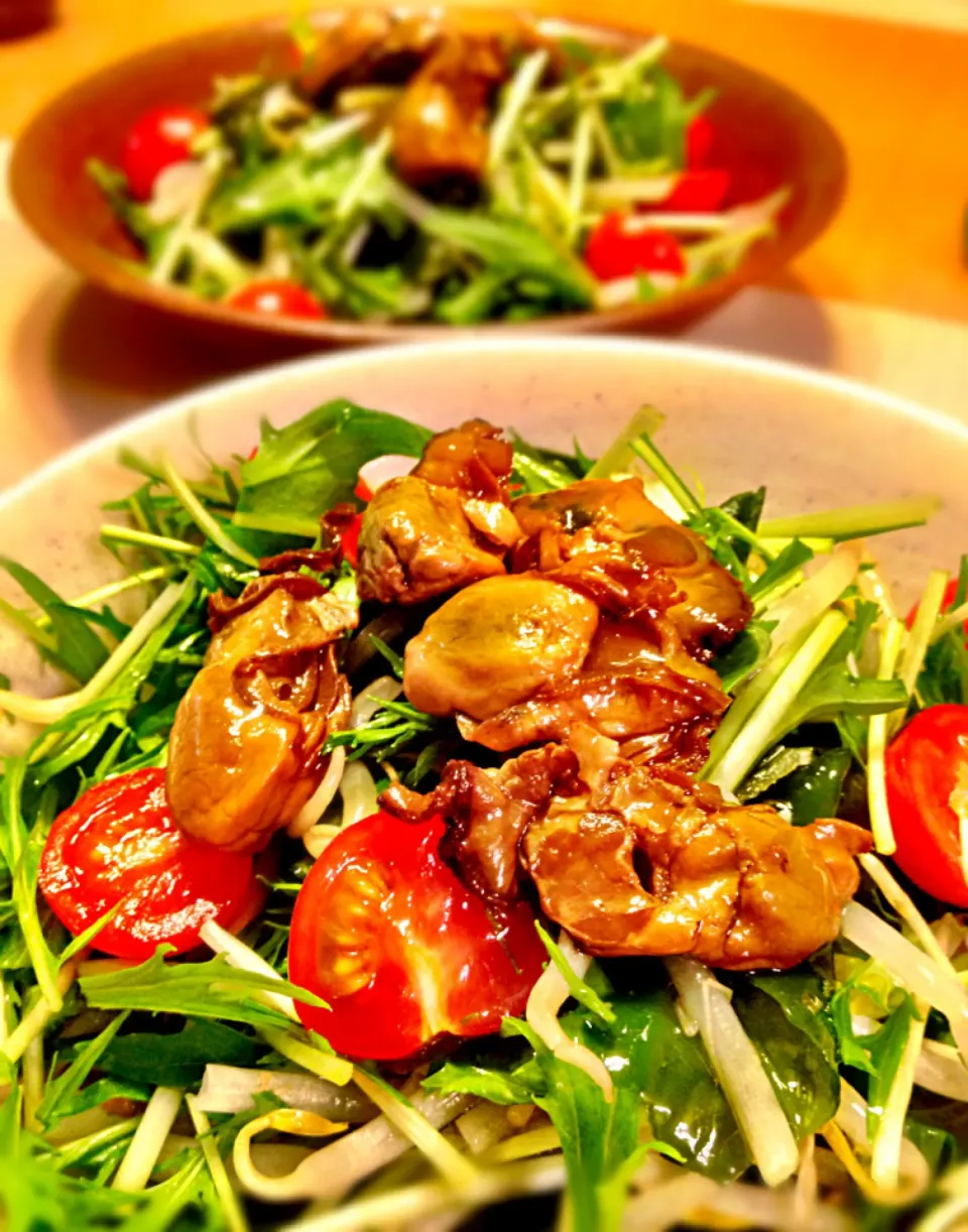 Seaweed green salad with grape tomatoes and smoked oysters|Kirk Awiamさん