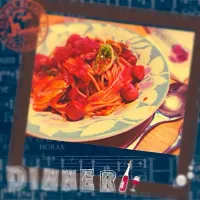 春キャベツとソーセージのトマトパスタ⁽⁽ ◝(´꒵ `◍)◟ ₎₎|cherry(*´◡`*)🍒さん