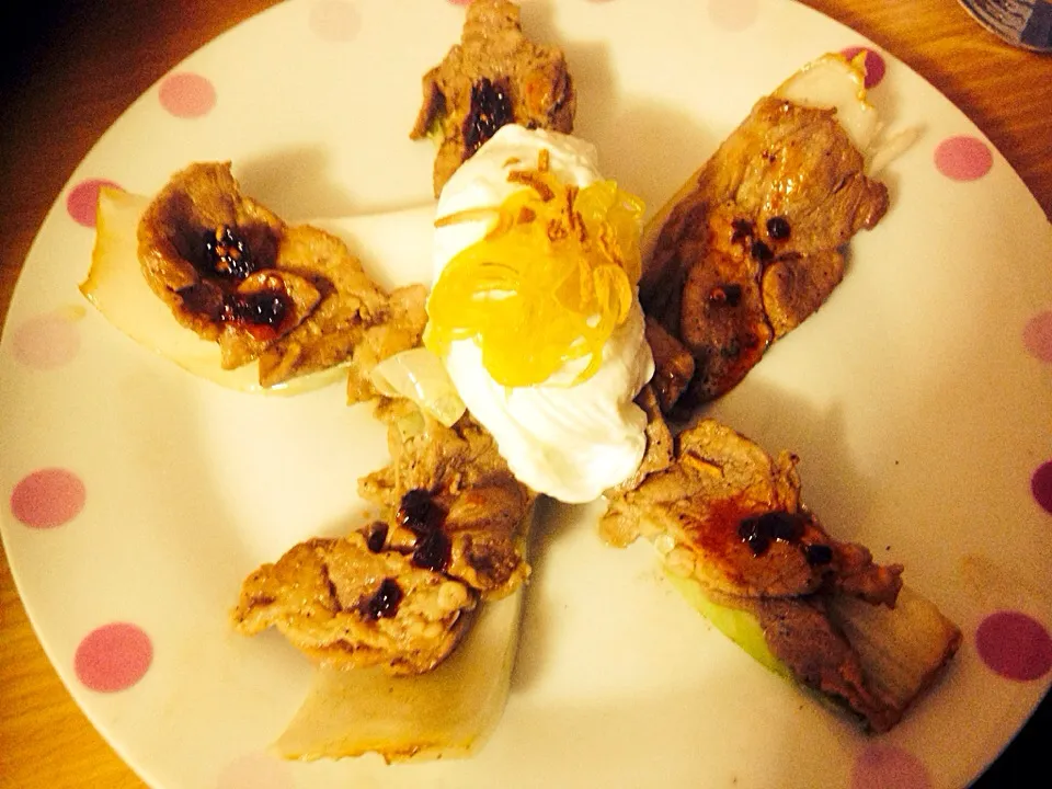 Int marinate cab pork /  poch egg/ Batangas papaya pickles|Jefferson M. Macalindongさん