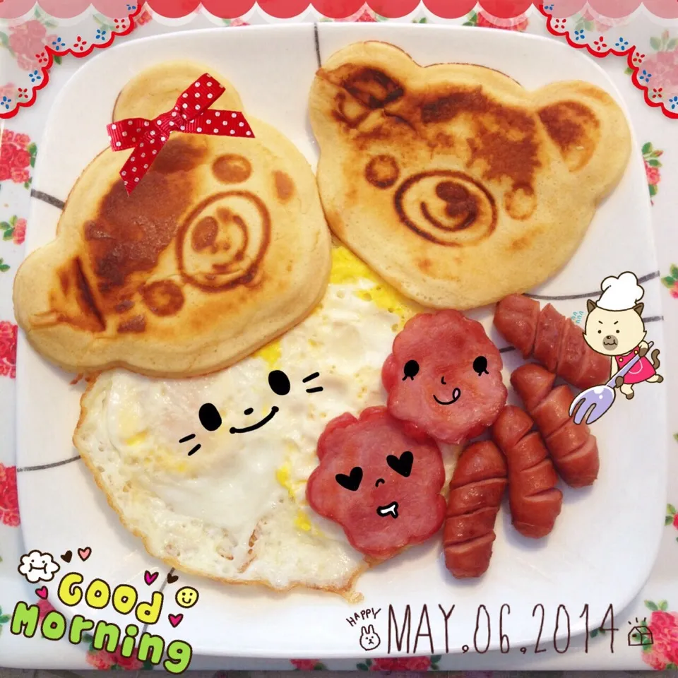 Snapdishの料理写真:Bear Pancakes|SnowConeさん