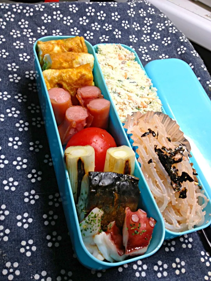 Snapdishの料理写真:お弁当、久しぶりに作った。明日は、母の日なのでいらない(^^;;|ハルさん