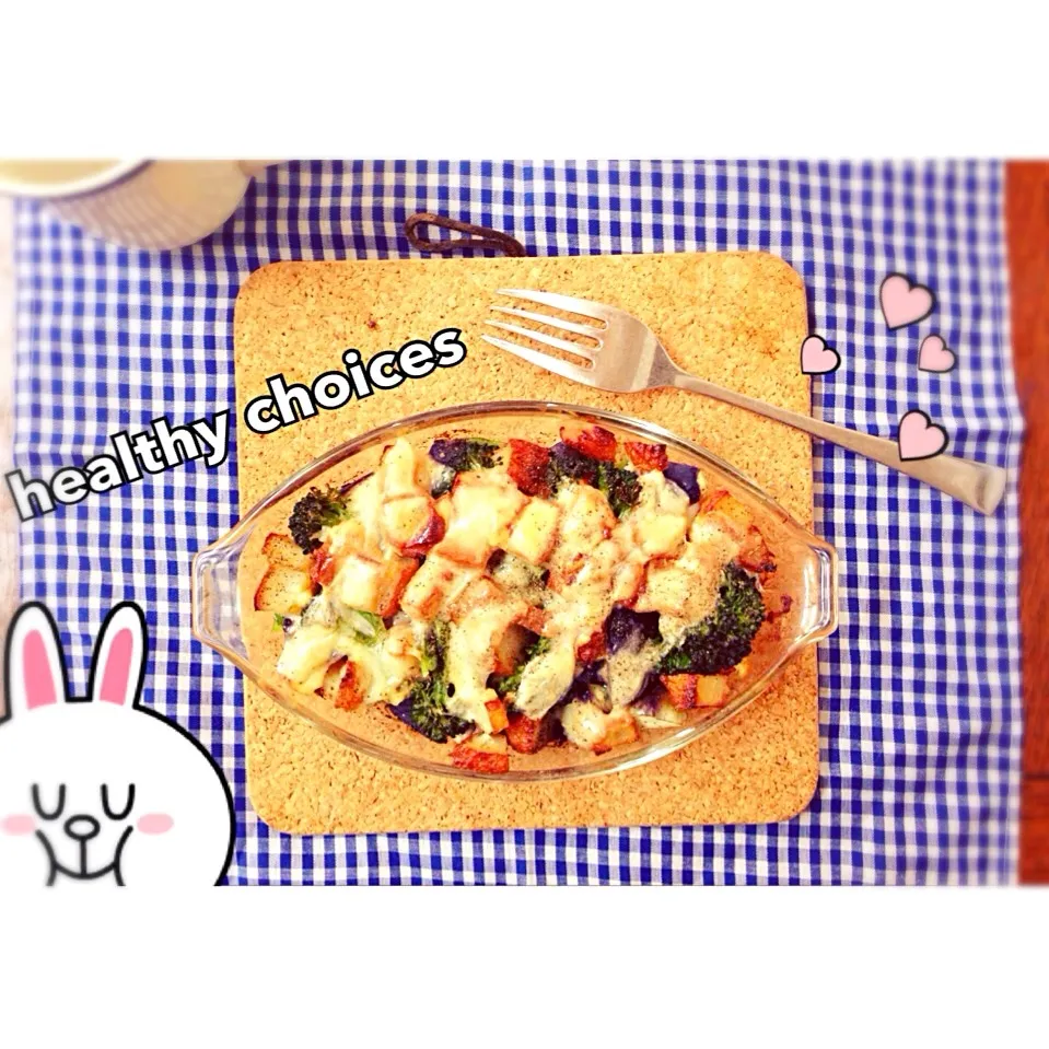 <healthy> 野菜たっぷりチーズ焼き☺︎|chihiroさん