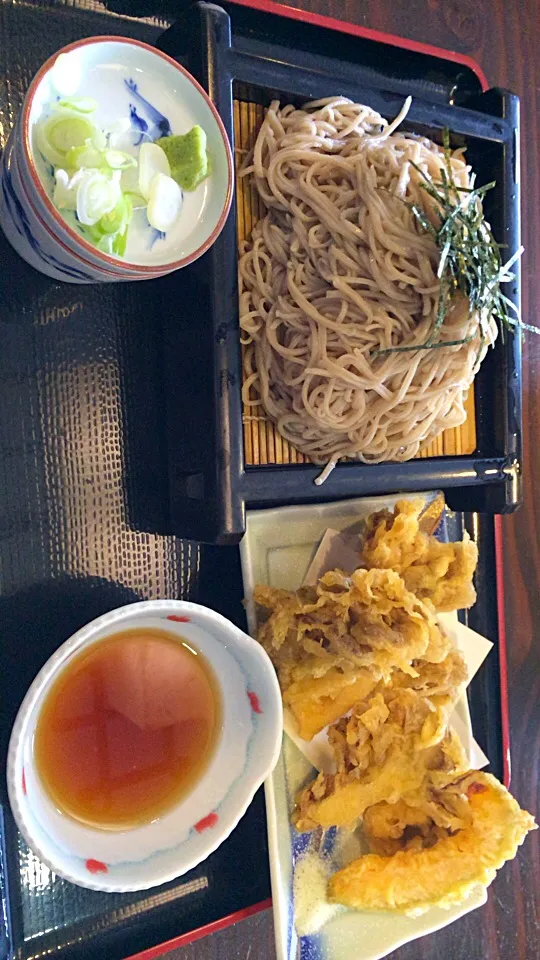 松本駅前、榑木野の舞茸天ざるそば|もうちゃんさん