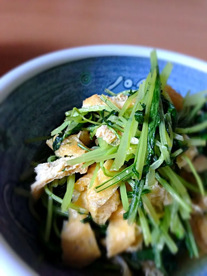 水菜と油揚げの煮浸し|カザラさん