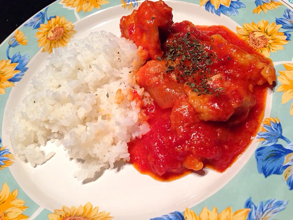 チキントマト煮込み|まつこさん