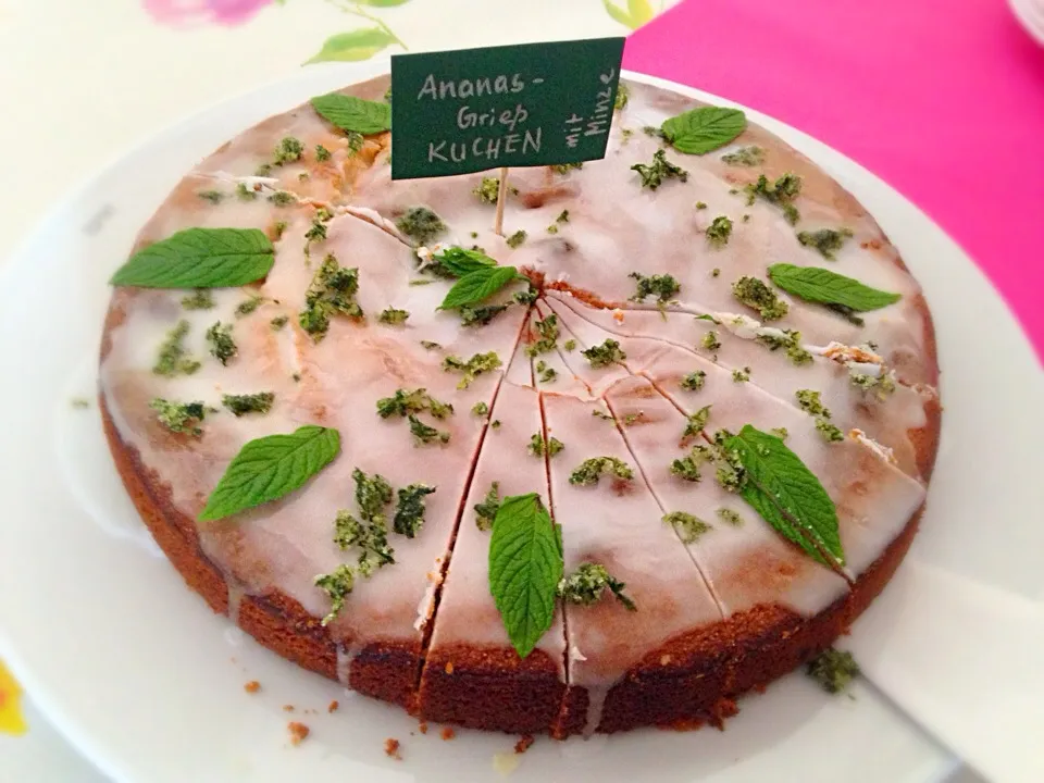 Pineapple Semolina Mint Cake|Fujiko Toyohashiさん