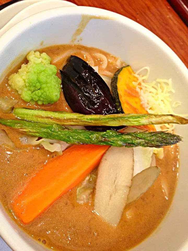 巣鴨古奈屋本店の旬野菜カレーうどん|水野愛日(ミズノマナビ)さん