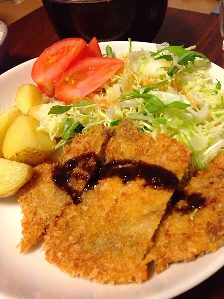 我が家のトンカツ定食|ごはんできたよ〜さん