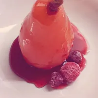 Vanilla and Raspberry Poached Pear|Rhiannon Pearsonさん