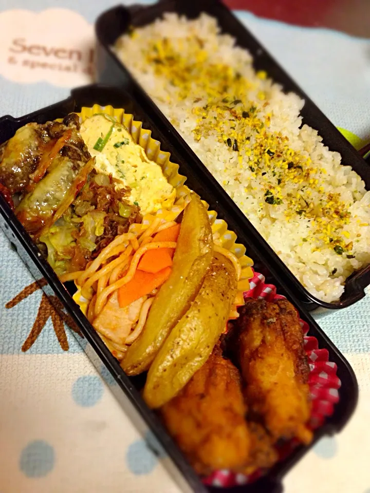 今日のパパ弁ー鶏唐揚だよー|hatabowwyomeさん