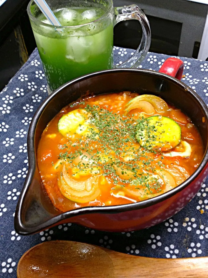 昨日と同じ野菜で、今朝はリゾットにしました。|ハルさん