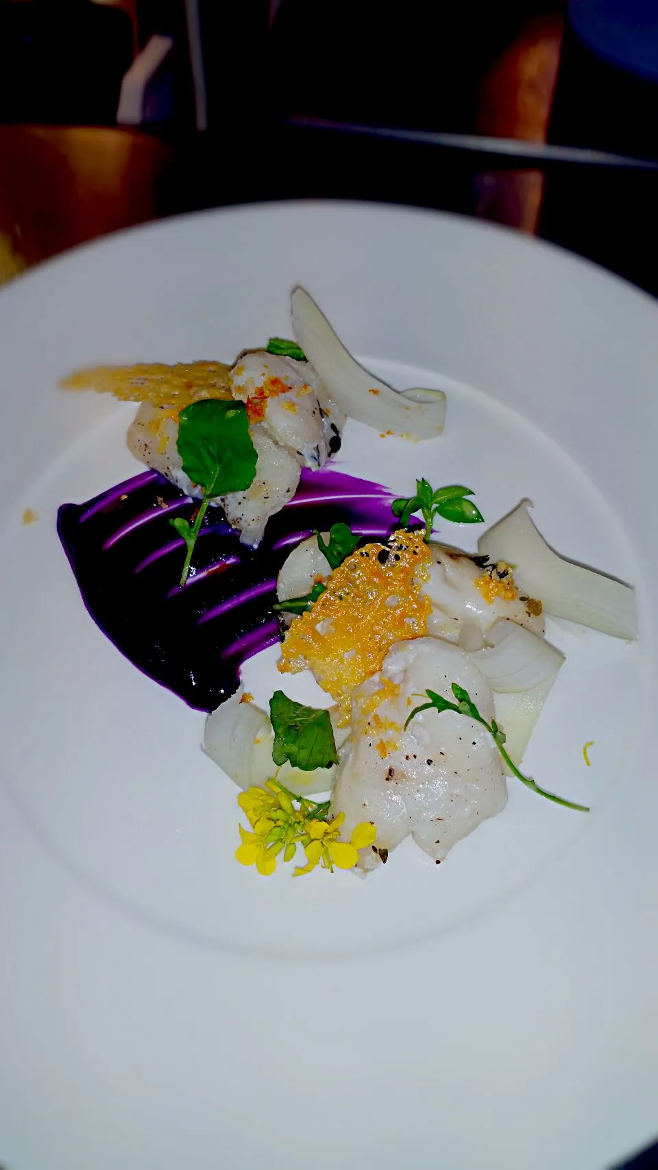 skate cheeks with parmesan and red cabbage fluid jell|Zhivko Mihaylovさん