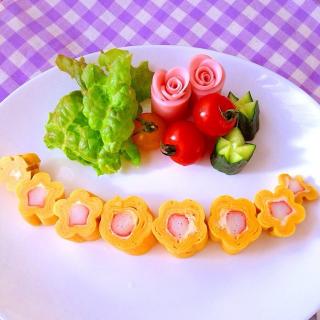 竹串でお花の卵焼き あけみ Snapdish スナップディッシュ Id 9pzhya