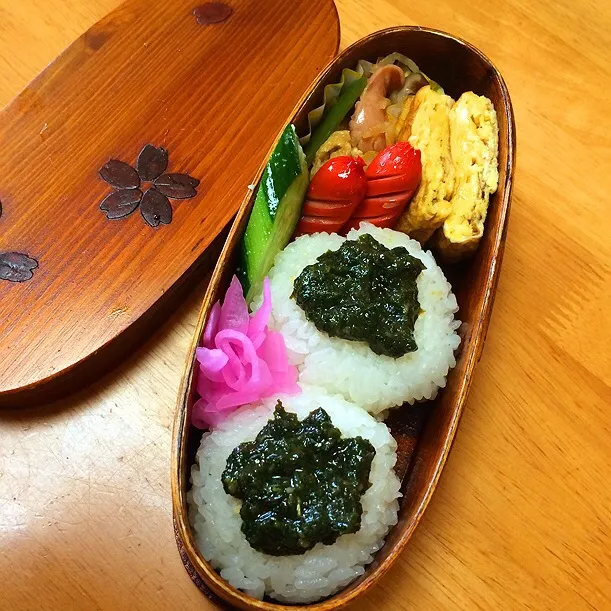 焼きおにぎり山椒味噌のせ弁当♡|ベリーさん