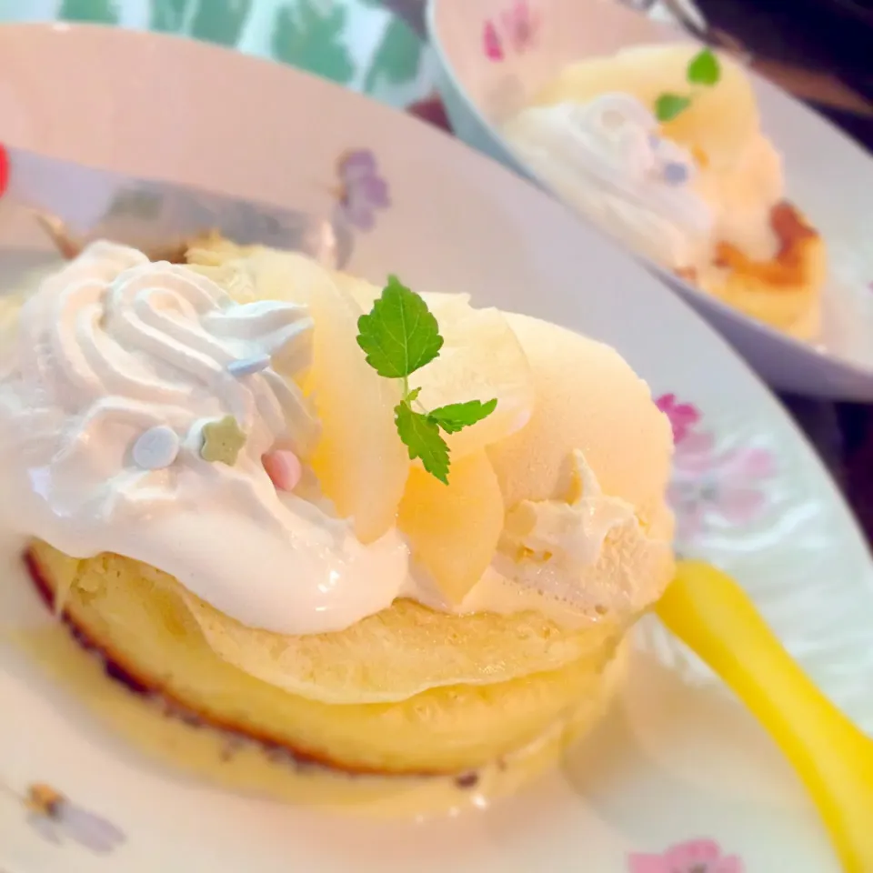 Snapdishの料理写真:くららさんの料理 🌺ハワイアンパンケーキ🌺|ららさん