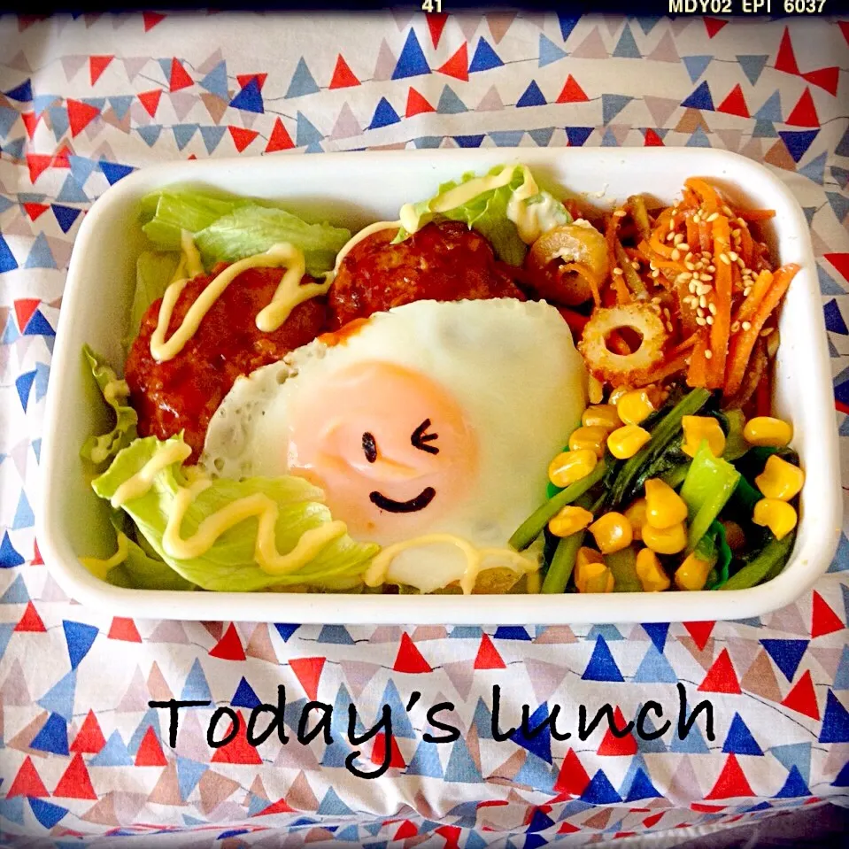 ロコモコ丼弁当☆|パピヨン☆さん