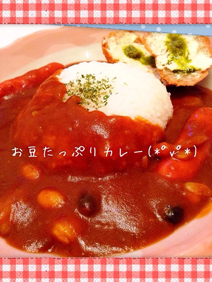 Snapdishの料理写真:お豆たっぷりカレー( •̀ .̫ •́ )✧|MegBerさん