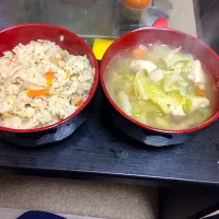 サバの炊き込みご飯と野菜スープ|唐橋 大さん