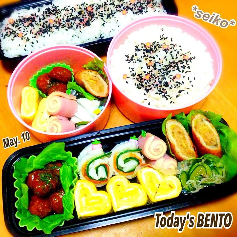 旦那さんと次女のお弁当☆ 2014.5.10|*seiko*さん