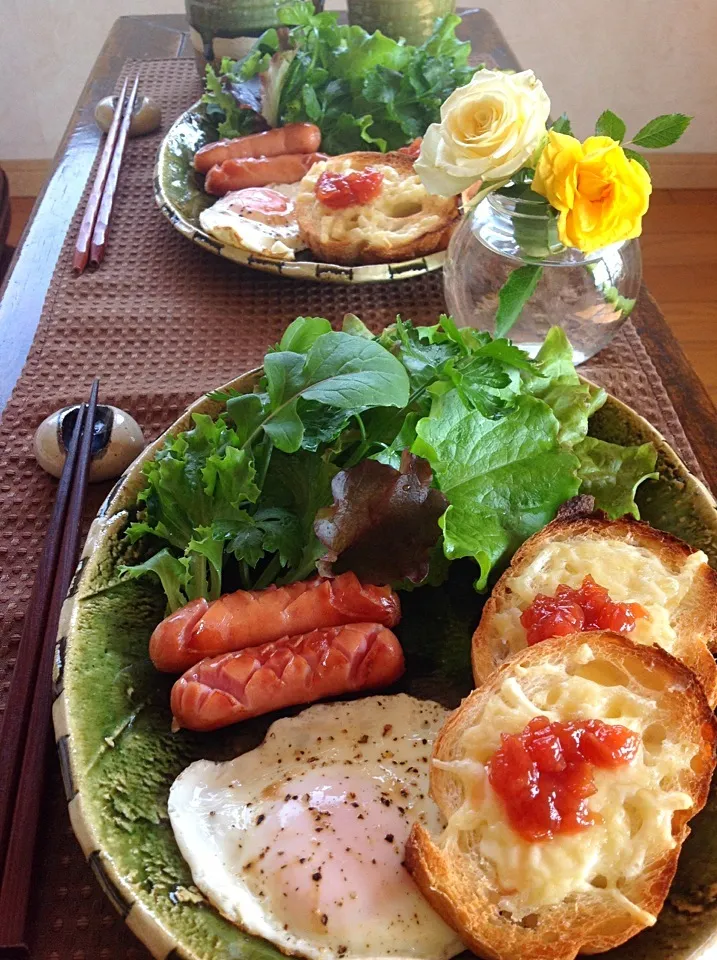 朝食  我が家の野菜たち|izunさん