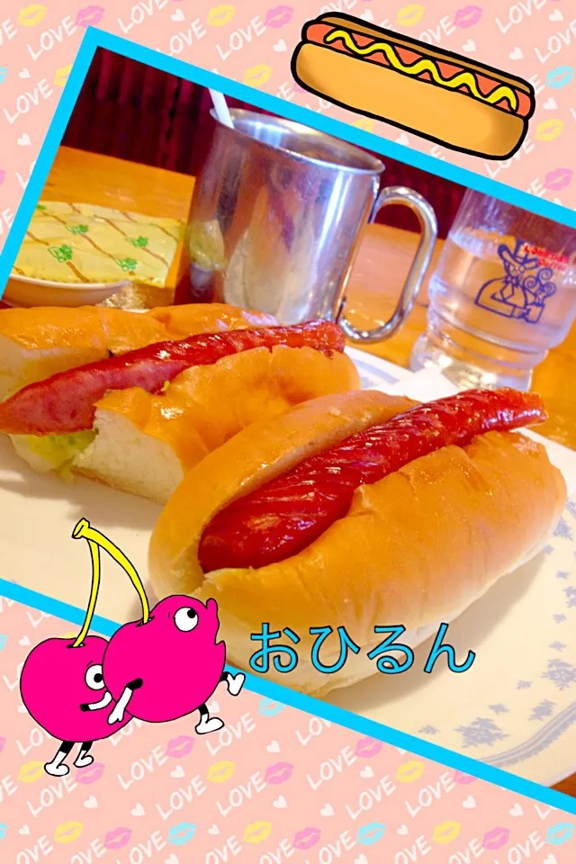 ☕️コメダ〜⭐️ホットドッグで朝ご飯〜（≧∇≦）|おひるごはんさん