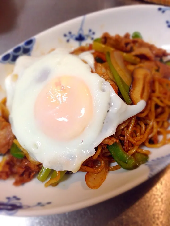 Snapdishの料理写真:晩御飯は焼きそば|Miri Orinoさん