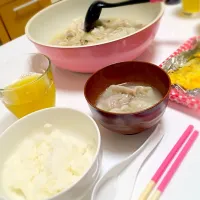 中華スープ水餃子とおすそ分けのオムレツ|miyuさん