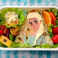 Snapdishの料理写真:王様のブランチに出演！アナと雪の女王 エルサ弁当！