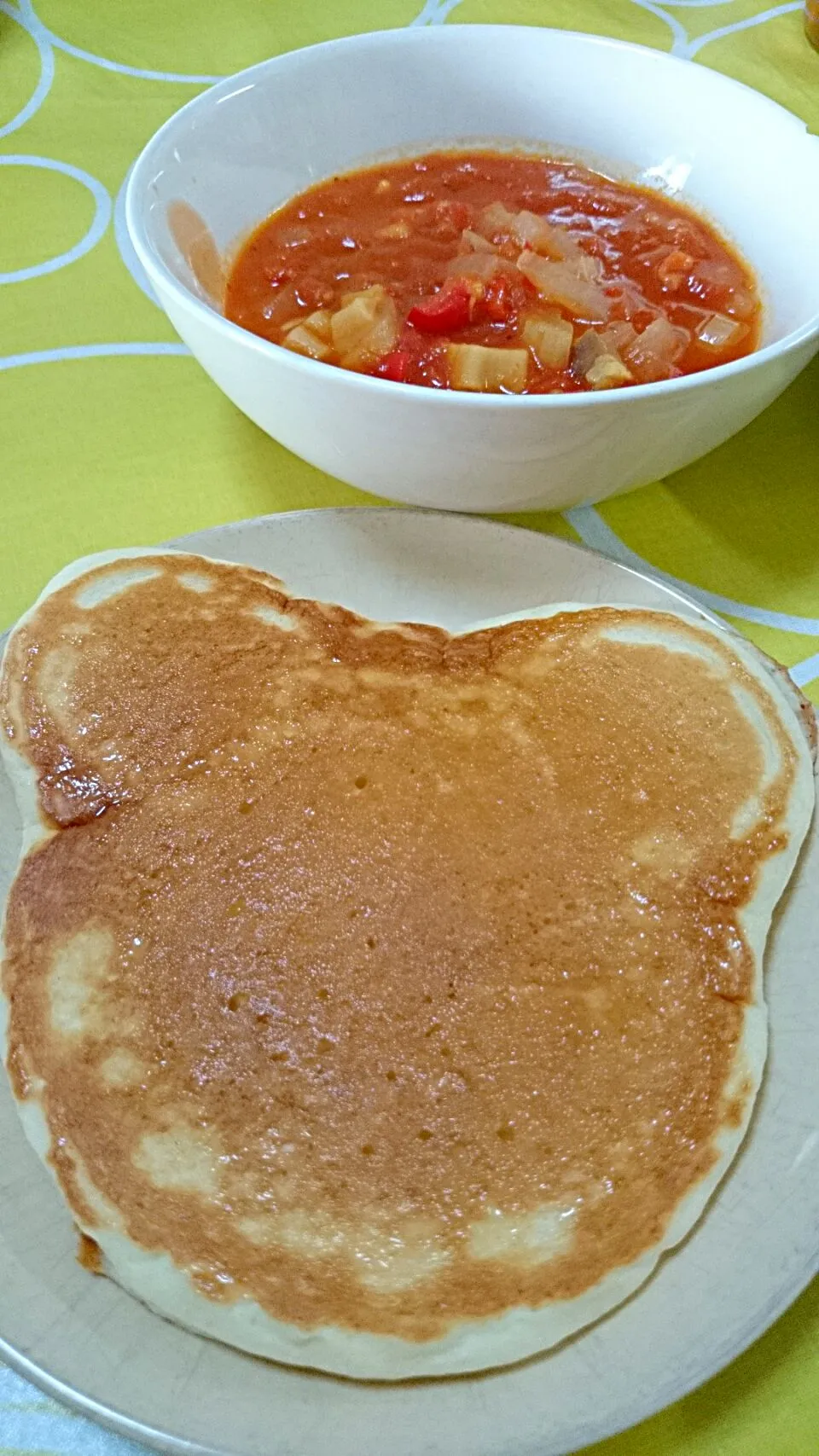 ホットケーキとミネストローネ|ぱやさん