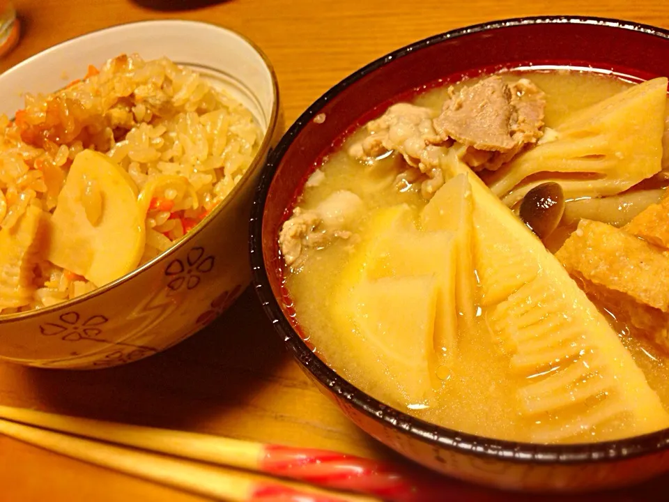 旬の孟宗汁と筍ご飯|Mashakoさん