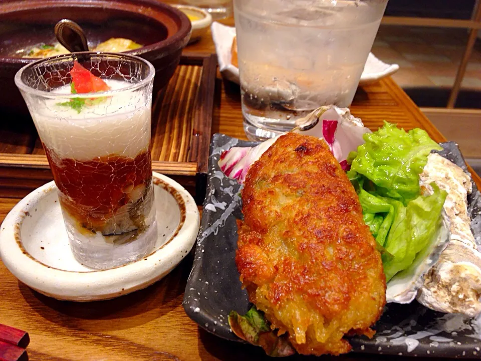 オシャレなジュレ入り牡蠣と焼きガキ|nachineさん