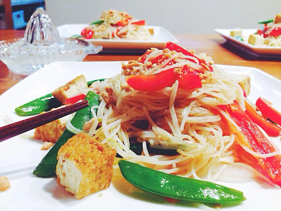 Pad Thai Style rice noodles for #MothersDay|Leahさん