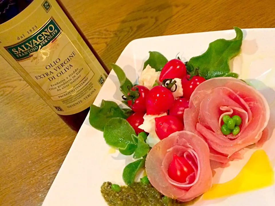 トマトベリーイタリアンサラダ🍅お気に入りのオリーブオイルで🍅|happinessさん