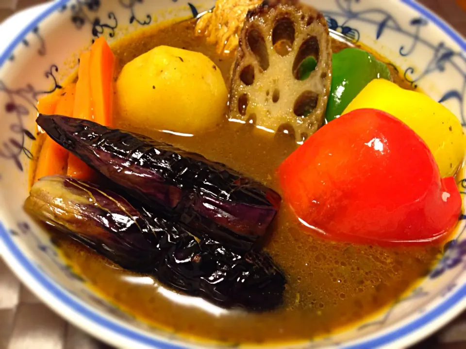 北海道で食べられなかったので、自分で作って食べるしかない スープカレー💕今回は大泉洋プロデュース本日のスープカレーのスープ使用|あっこぷーさん