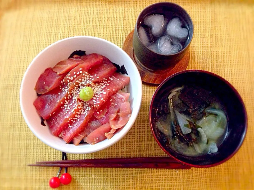 Tuna "zuke" Don, Onion Miso Soup|Sayuri Hさん