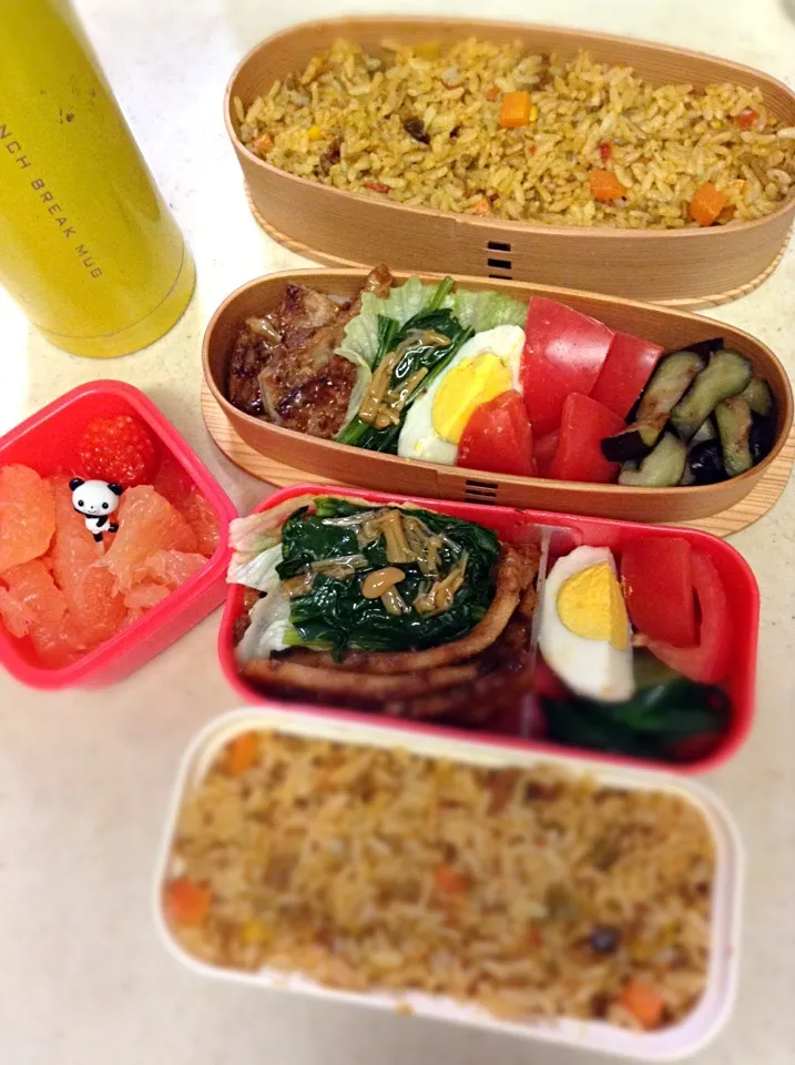 Today's lunch box. ドライカレー。|hoppycowさん