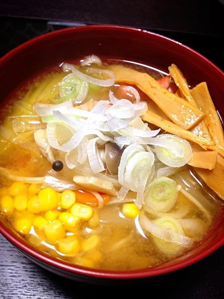 味噌ラーメン風春雨スープ|さつきさん