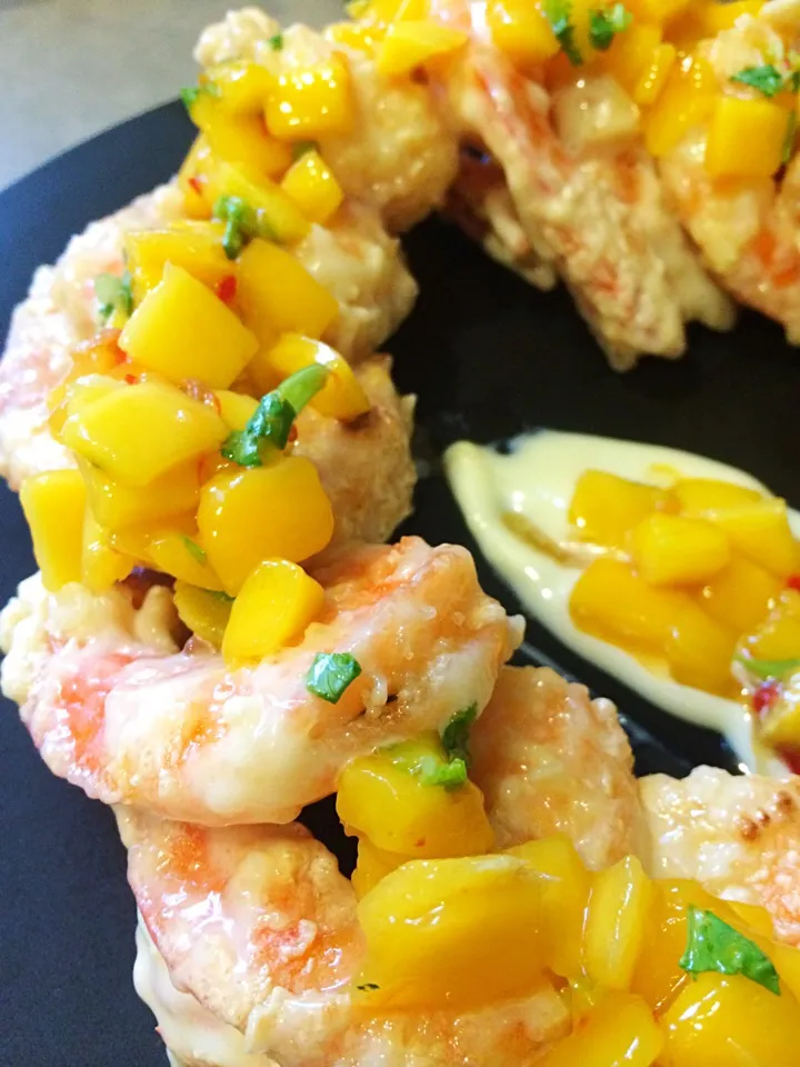 Wasabi prawns with mango salsa|12Dragonさん