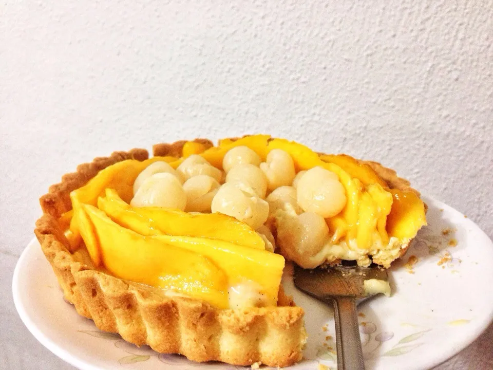 Mango lychee tart|hurul | 후룰さん