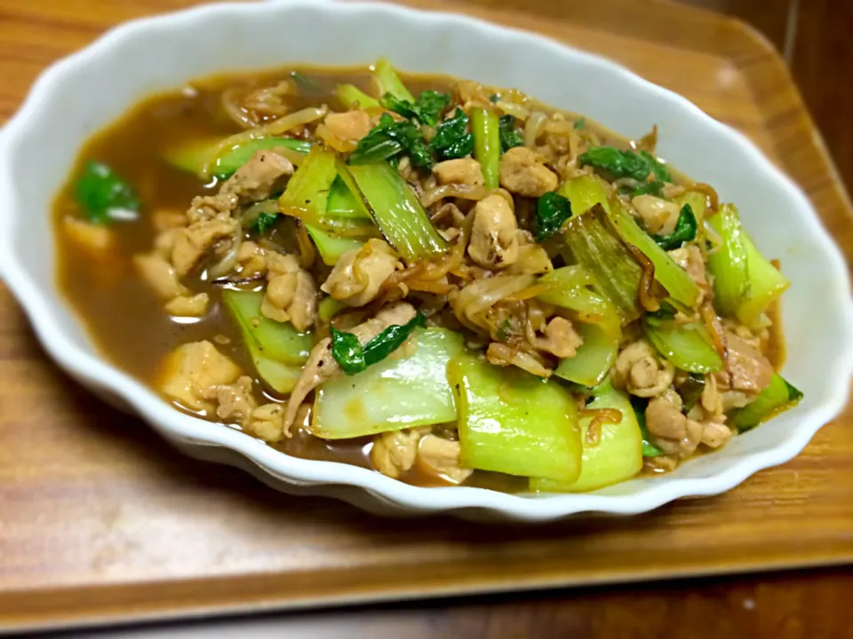 鶏肉の青梗菜炒め|はるさん