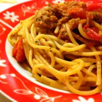 Spaghetti, tonno e pomodorini|sfigghyさん