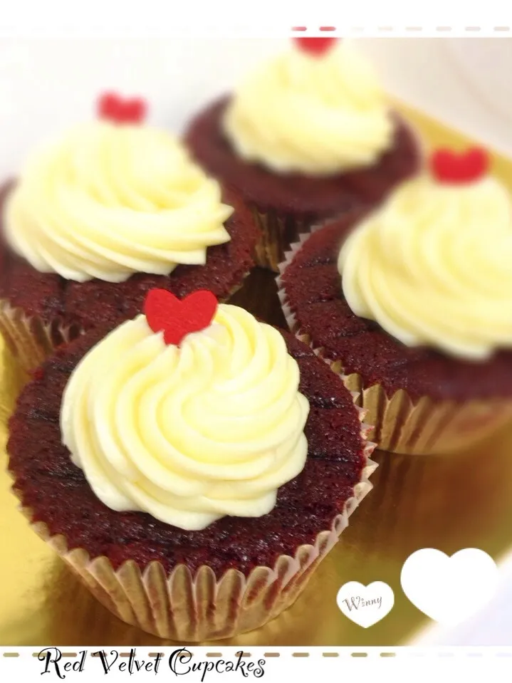 Snapdishの料理写真:Red Velvet Cupcakes|Winny Yauさん