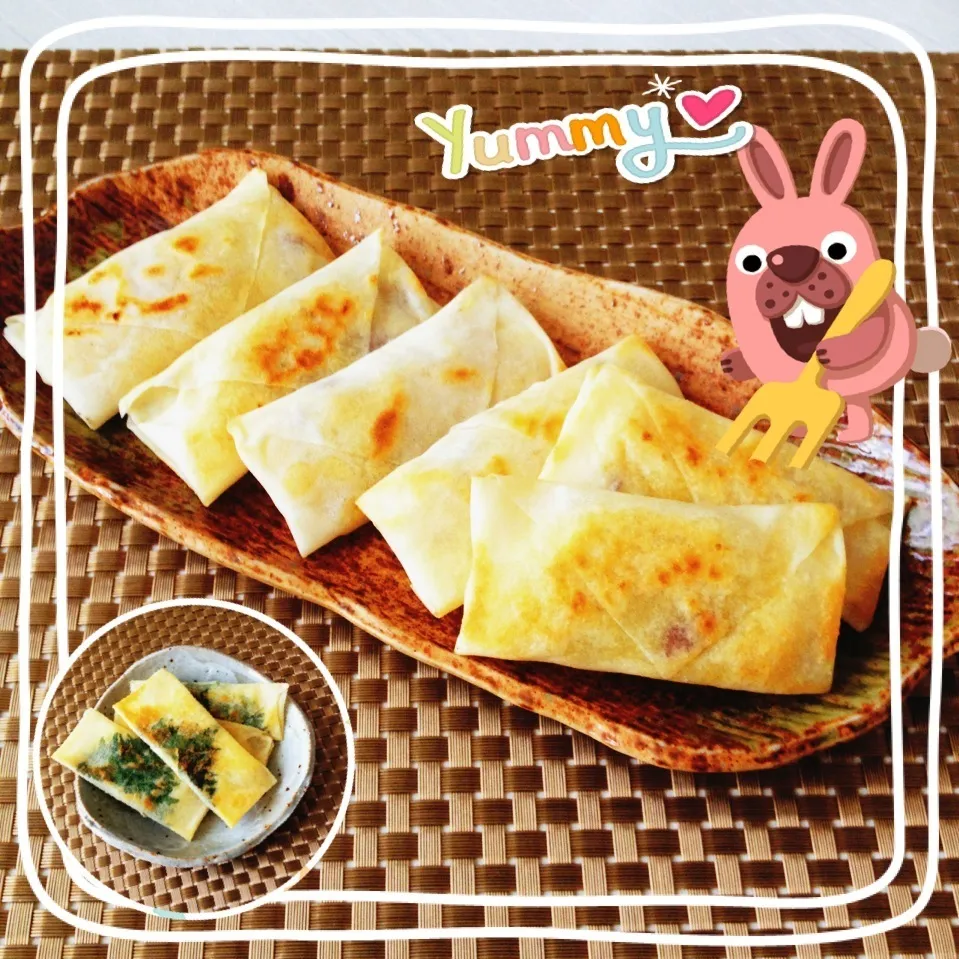 Snapdishの料理写真:今日のおやつ〜♪(๑¯ω¯๑)おいも餡♪|こゆずさん