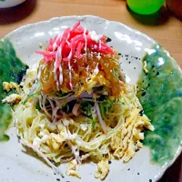 Snapdishの料理写真:山盛り冷やし中華!!|Sayuri Kannoさん