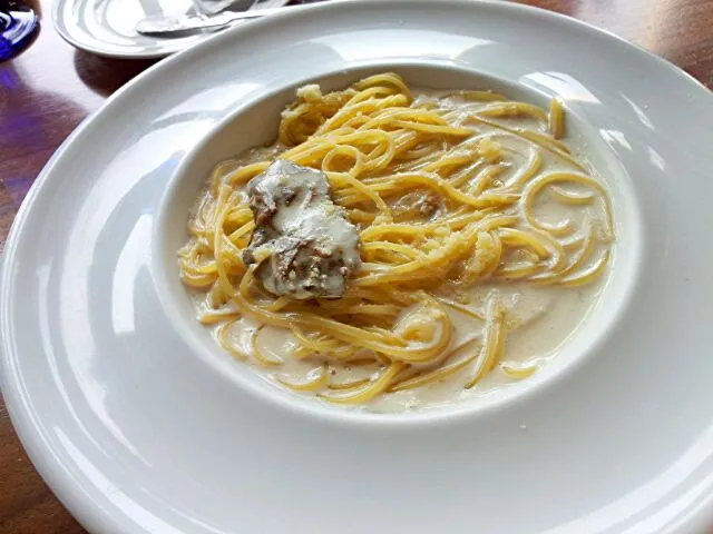 ﾎﾟﾙﾁｰﾆ茸のｸﾘｰﾑｽﾊﾟｹﾞﾃｨ|かなさん