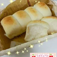 白パン生地でミニ食パン(o´艸`)